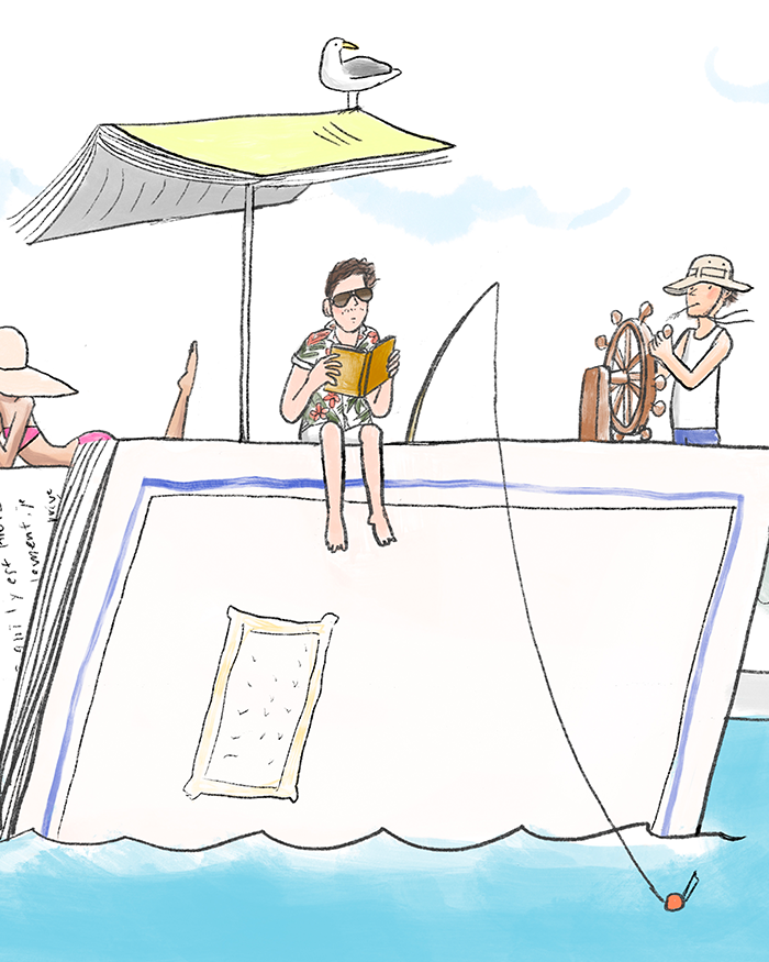 Kiki et Rebecca sont sur un bateau