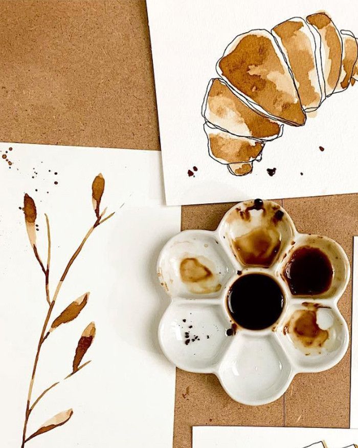 Atelier d'aquarelle au café