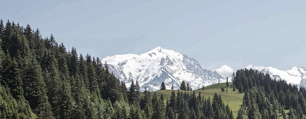 Un bain face au Mont Blanc