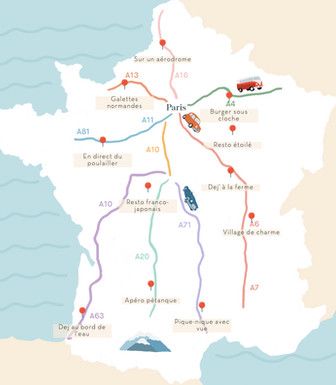 La carte des meilleures sorties d'autoroute